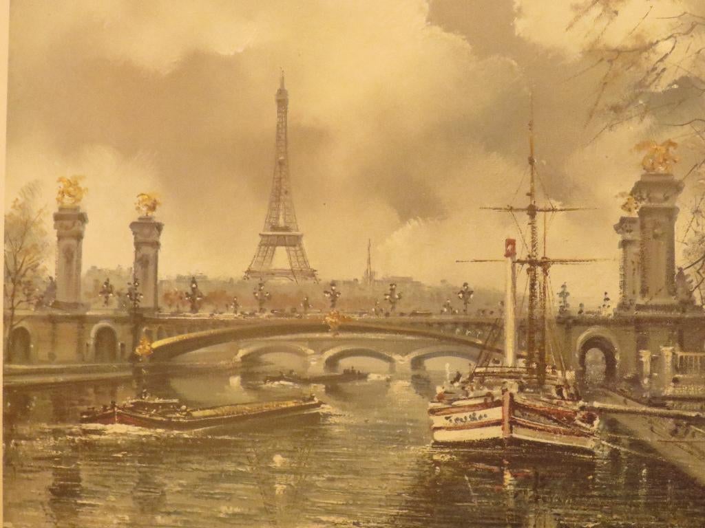 Prent - Parijs - Pont Alexander - Eiffeltoren, Huis en Inrichting, Ophalen