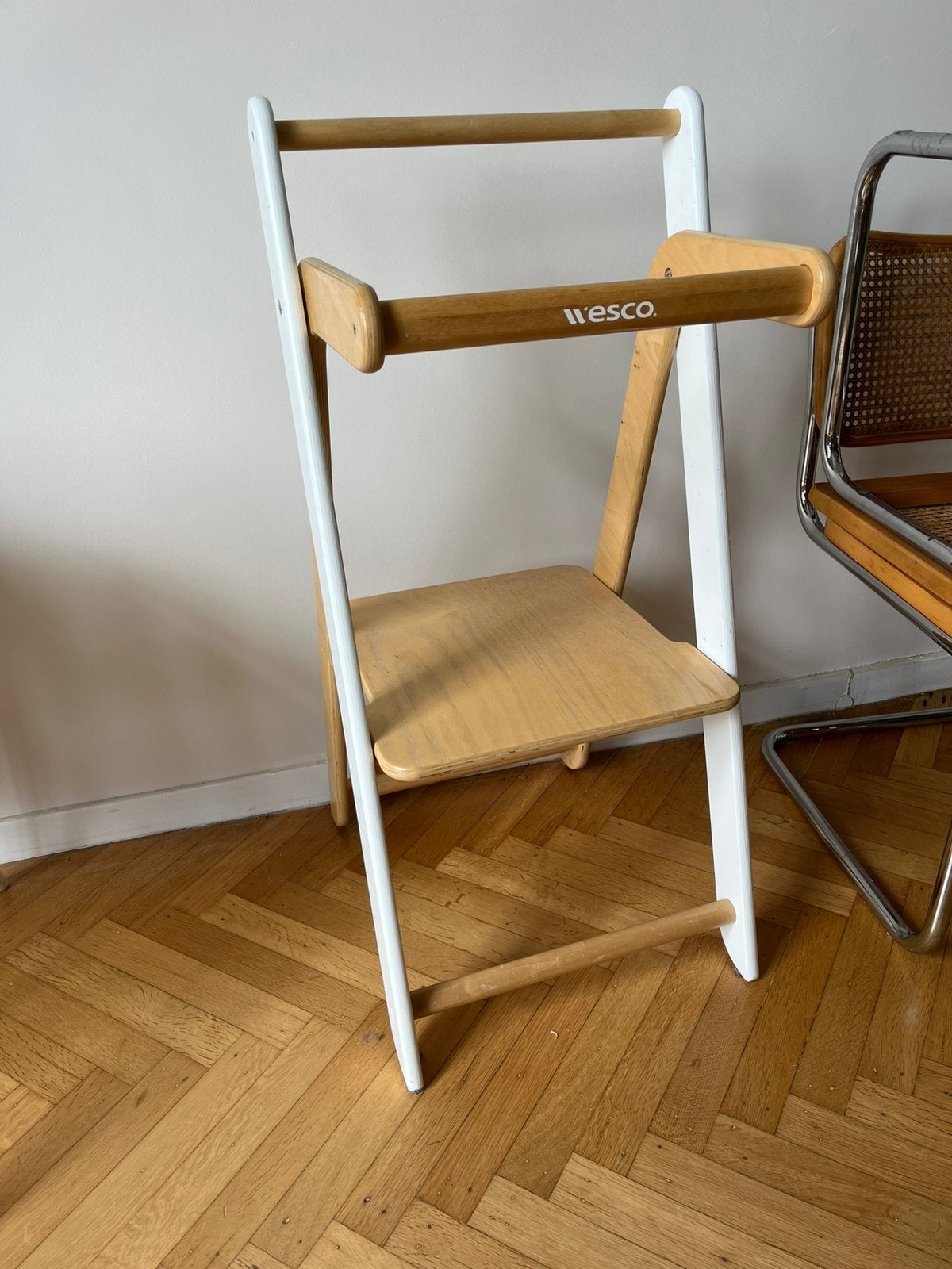 Tour d’observation Wesco – blanc et bois naturel – pliable, Enfants & Bébés, Enlèvement, Comme neuf, Autres types