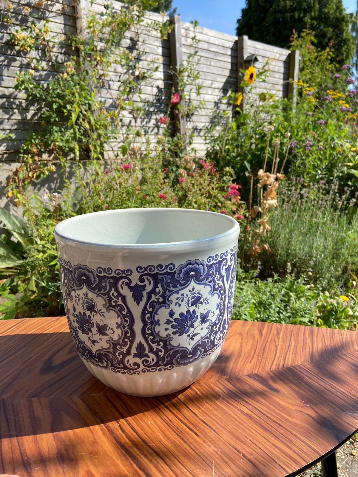 Delft grote bloempot, Tuin en Terras, Ophalen, Zo goed als nieuw