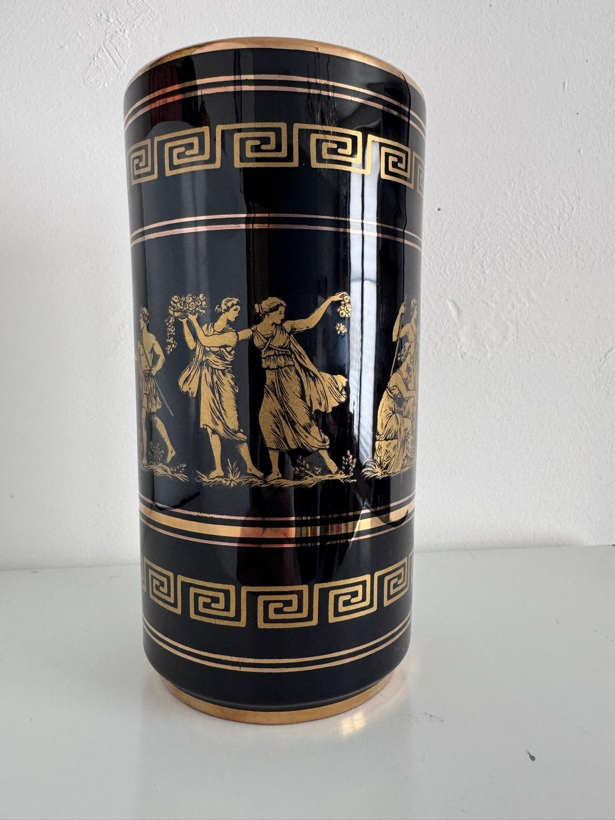 Magnifique Vase Tubulaire Grec/fait main, Enlèvement ou Envoi