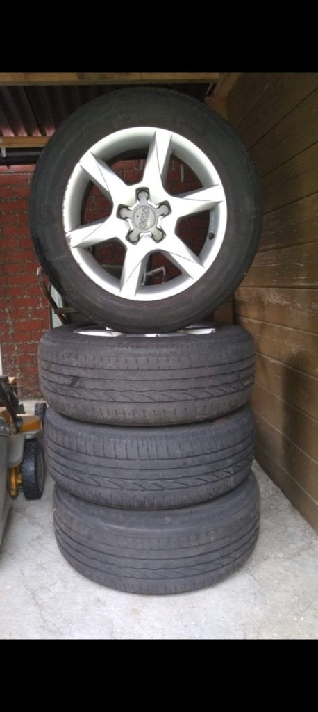 4 audi velgen met band 205/60/R16, Pneus et Jantes, 16 pouces, Véhicule de tourisme, Enlèvement
