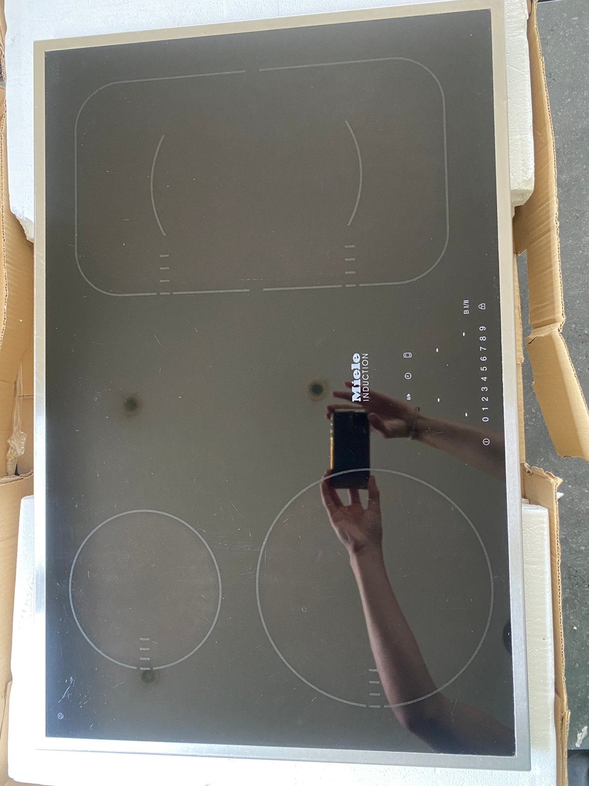 Miele inductie KM 6347, Electroménager, Tables de cuisson, Enlèvement, Comme neuf, Induction