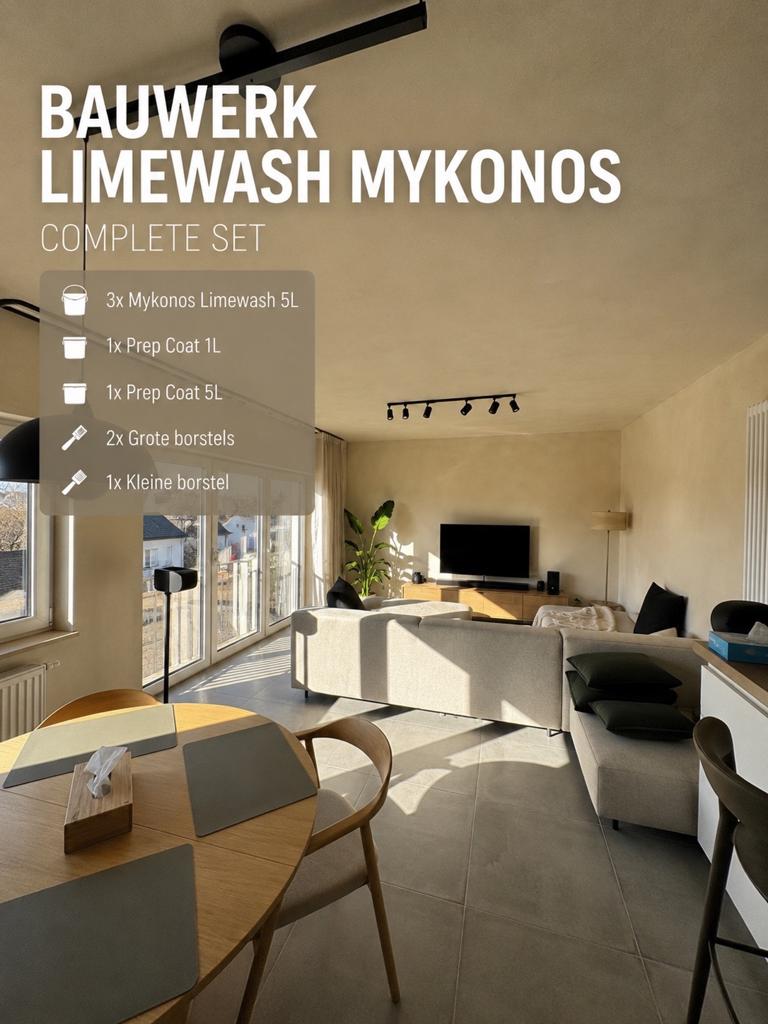 Bauwerk Limewash Mykonos – Complete set (Nieuw), Ophalen, Beige, Nieuw, Verf