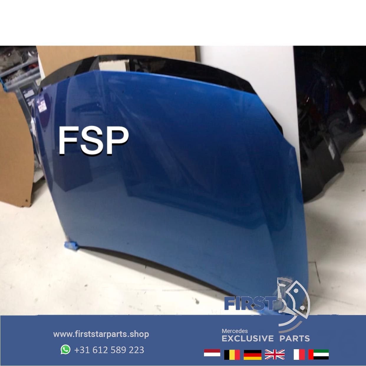 W176 motorkap blauw rood zwart Mercedes A Klasse 2012-2018, Gebruikt, -, Voor, Ophalen of Verzenden