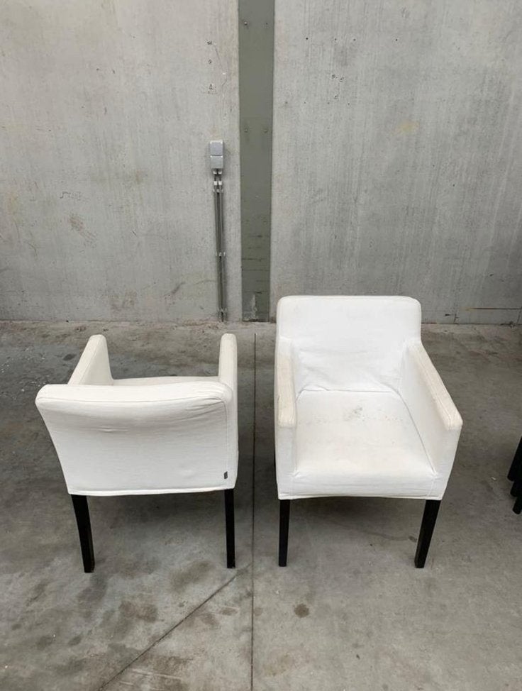 2 chaises blanches, Maison & Meubles, Chaises, Enlèvement, Comme neuf