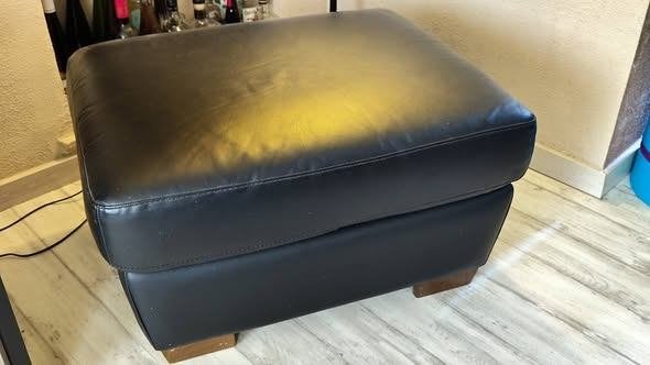 Canapé + pouf, 75 à 100 cm, Comme neuf, Enlèvement, Moderne