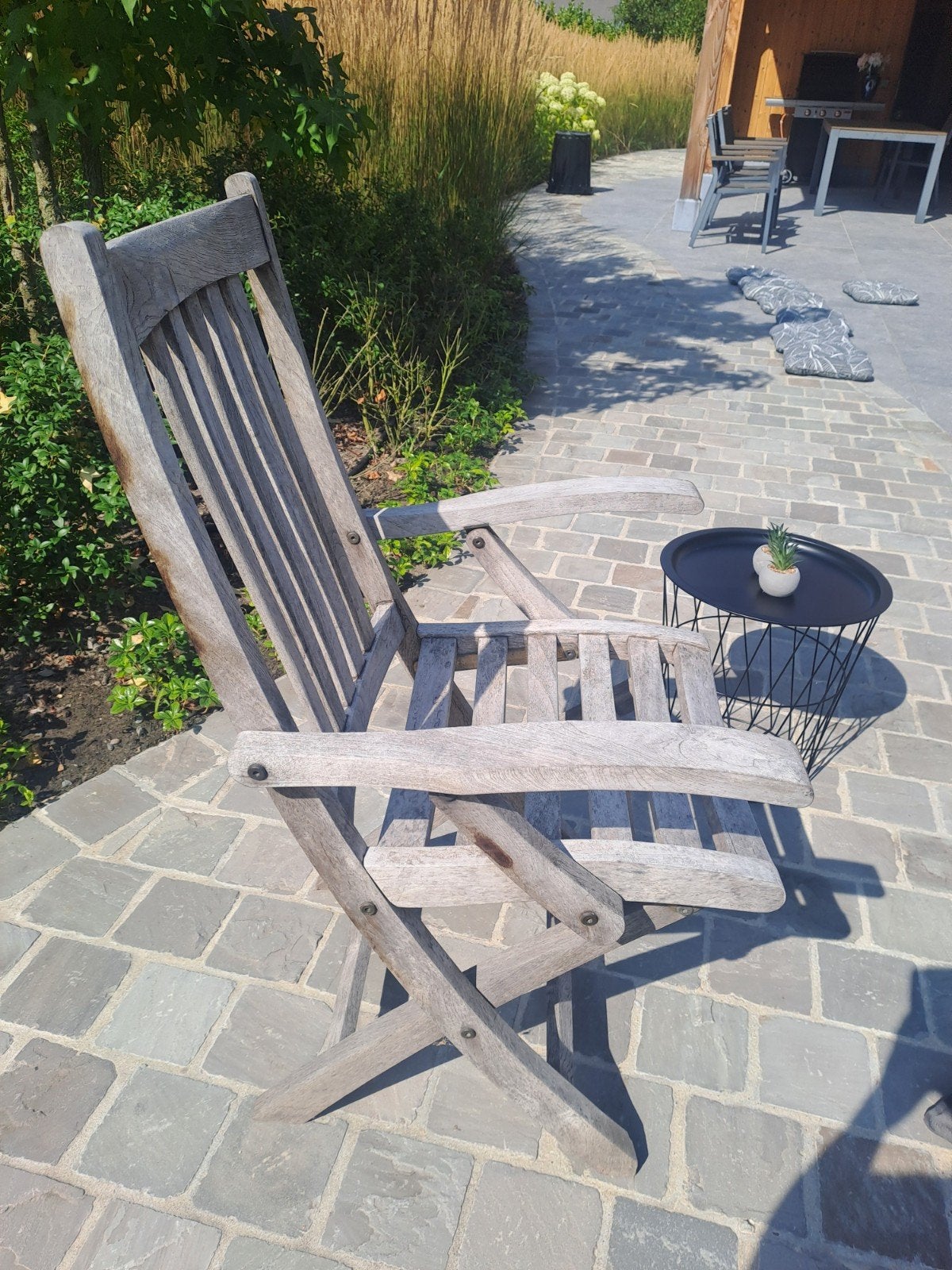 tuinstoel Teak met armleuningen, Tuin en Terras, Ophalen