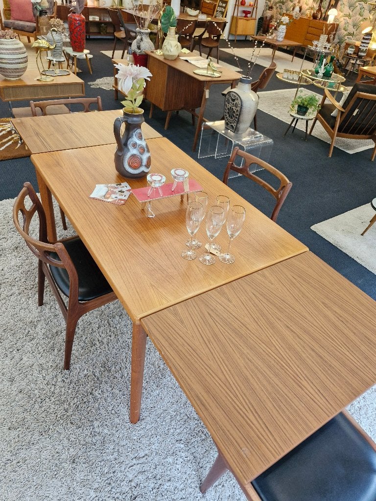 Deens design uitschuifbare eettafel – Am Møbler 70s, Enlèvement, Utilisé, Vintage