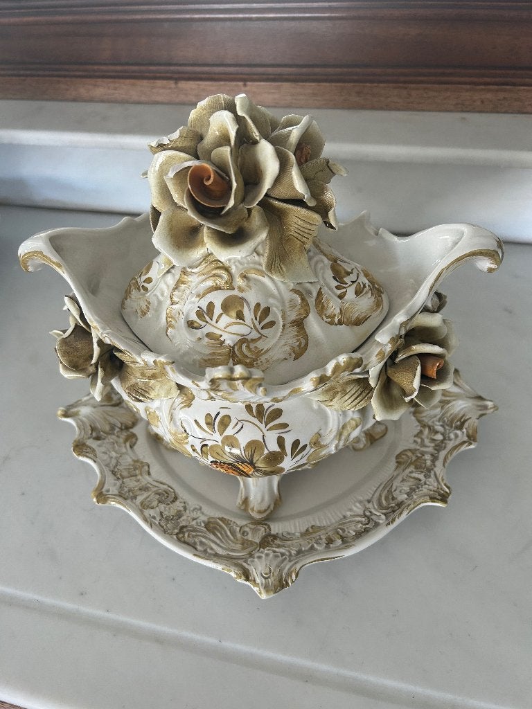 Decoratieve schaal Italiaans porselein, Antiek en Kunst, Ophalen