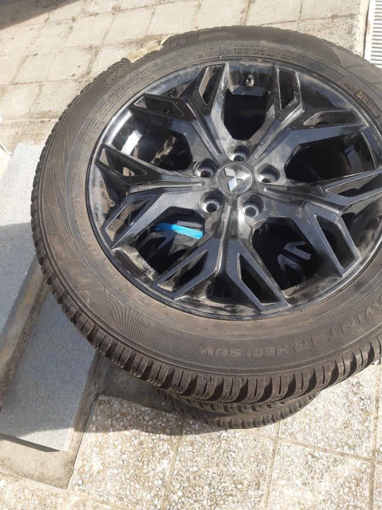 4 jantes 5x114.3 PNEUS 225 55 R18, Autos : Pièces & Accessoires, Pneus et Jantes, Pneus hiver, 18 pouces, Enlèvement