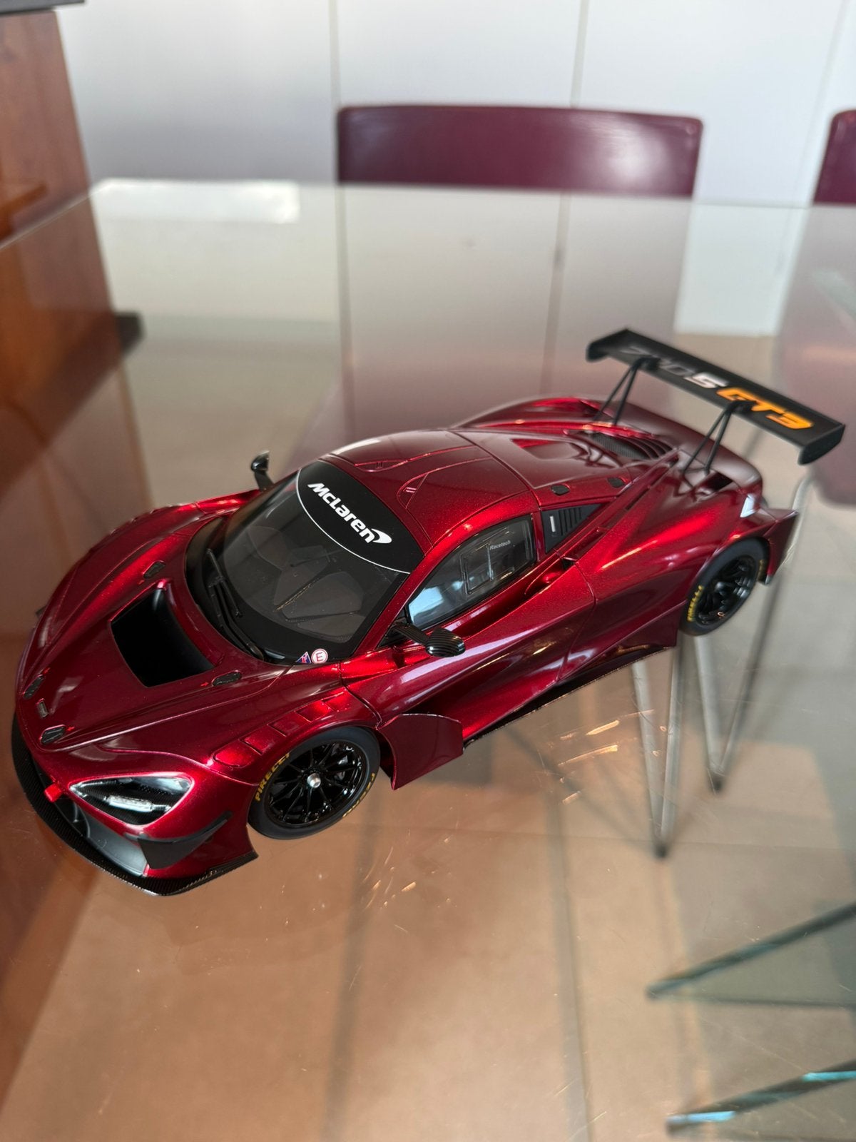 Autoart Mclaren 720S GT3 volcano red 1/18 sans boite, Enlèvement ou Envoi, Comme neuf, Voiture, Autoart