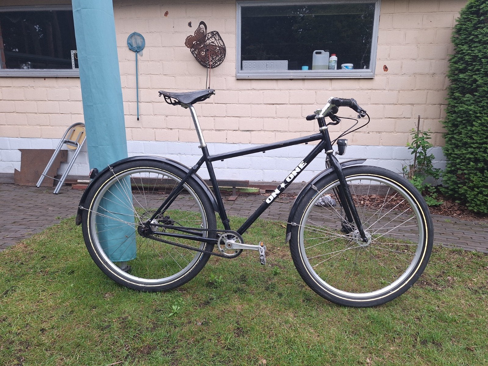 Stadsfiets met unieke details xl, 49 tot 53 cm, Ophalen, Schijfrem, 28 inch