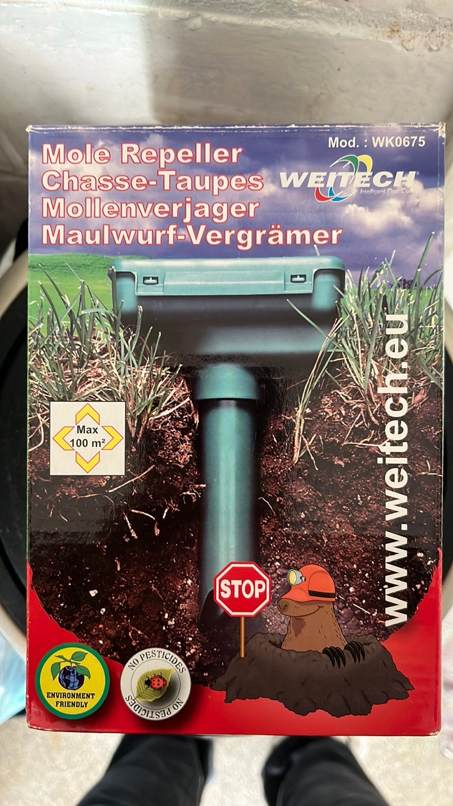 Weitech mollen verjager, Tuin en Terras, Bestrijdingsmiddelen, Ophalen, Zo goed als nieuw