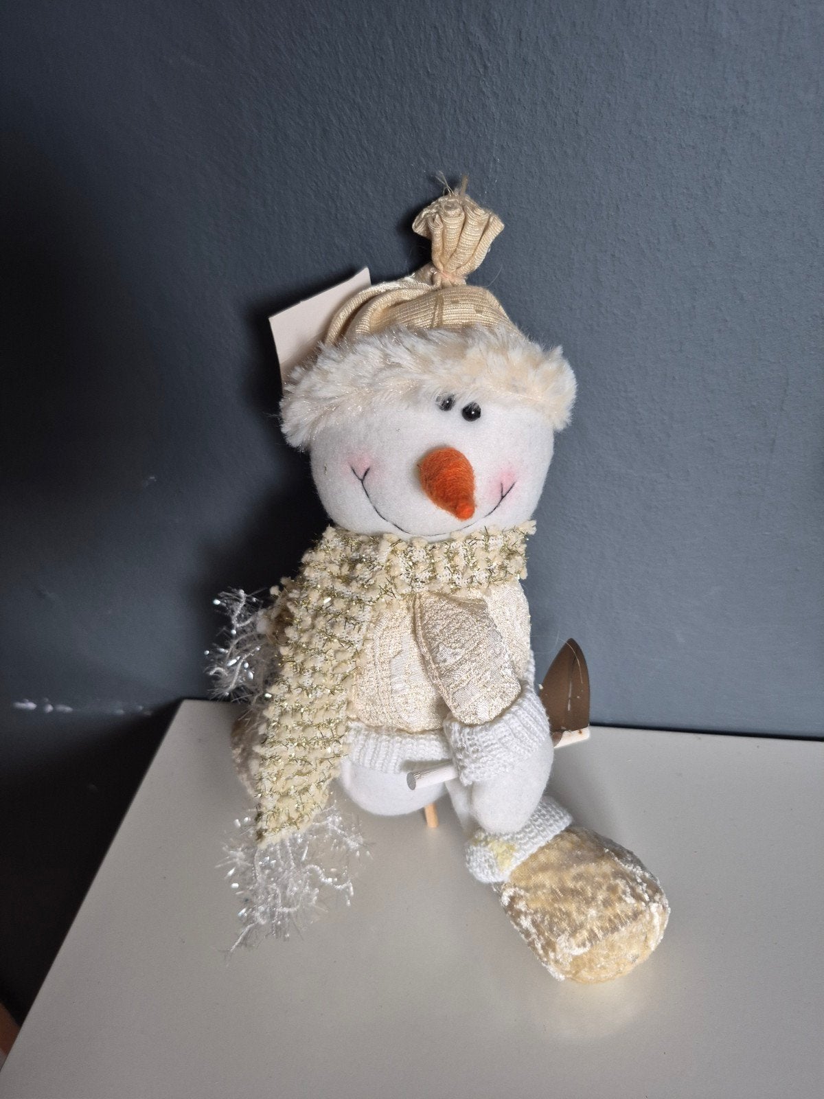 sneeuwman knuffeltje beetje vuil 30cm, Diversen, Ophalen of Verzenden