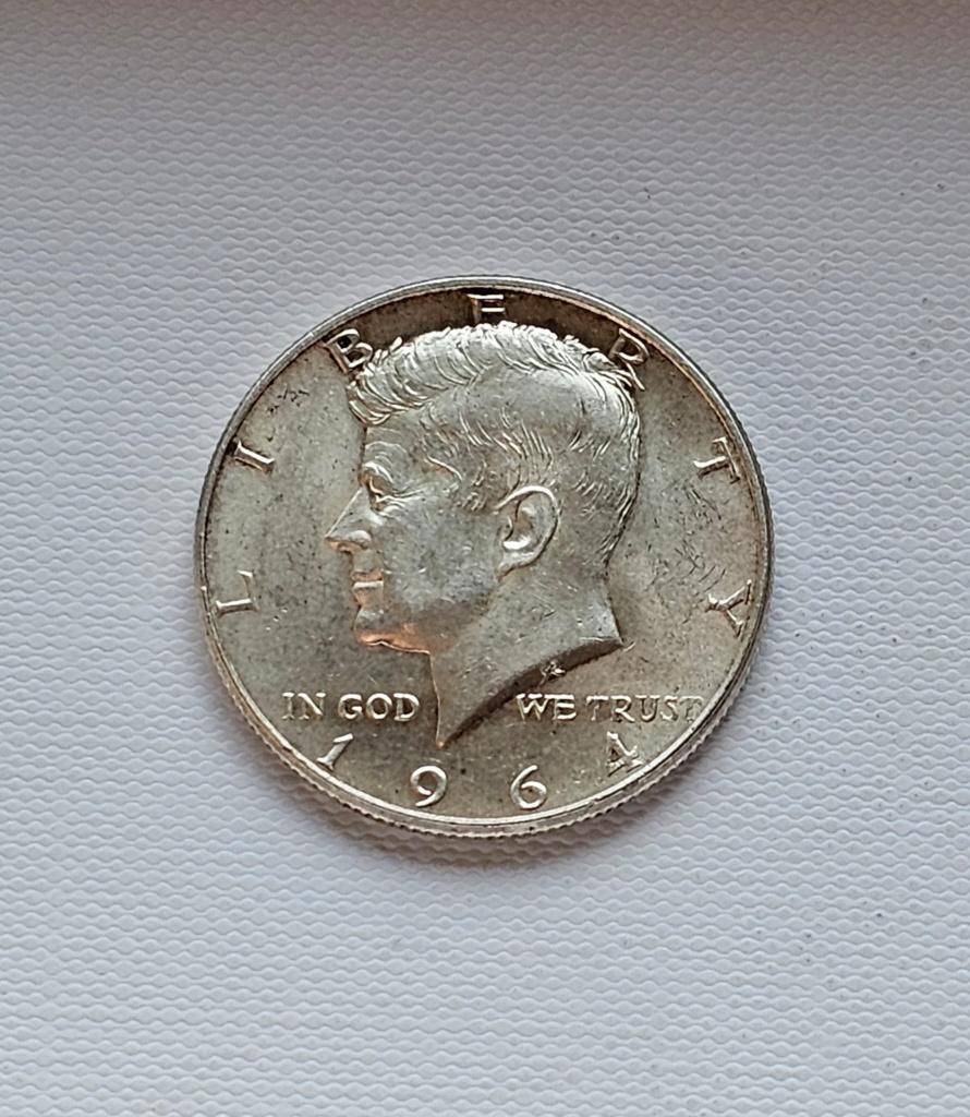 1/2 $ USA, zilver, Ophalen of Verzenden, Midden-Amerika, Losse munt, Zilver