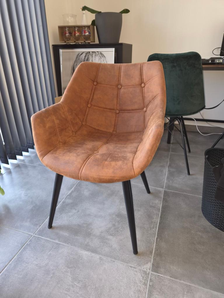 6 Weba Kuipstoelen cognac, Ophalen