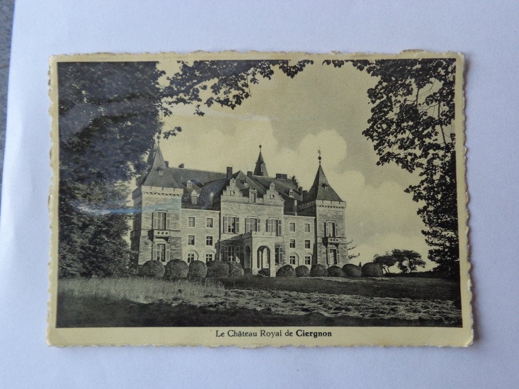 1 ancienne carte postale château royal de Ciergnon, Enlèvement