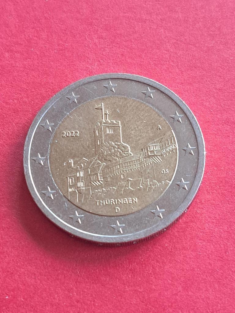 2022 A Duitsland 2 euro Thüringen, Berlijn, Verzenden, Duitsland, 2 euro, Losse munt