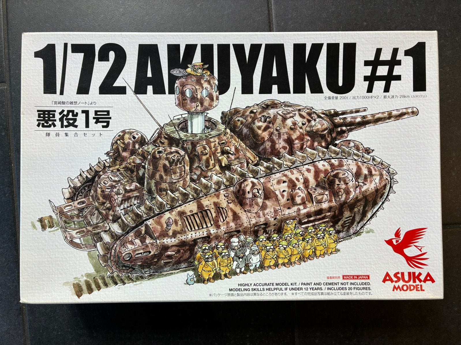 Akuyaku Tank 1/72, Hobby en Vrije tijd, Modelbouw | Figuren en Diorama's, Ophalen of Verzenden, Zo goed als nieuw