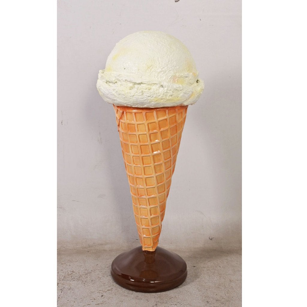 Crème glacée — Polyester glacé — Hauteur 95 cm, Enlèvement, Neuf
