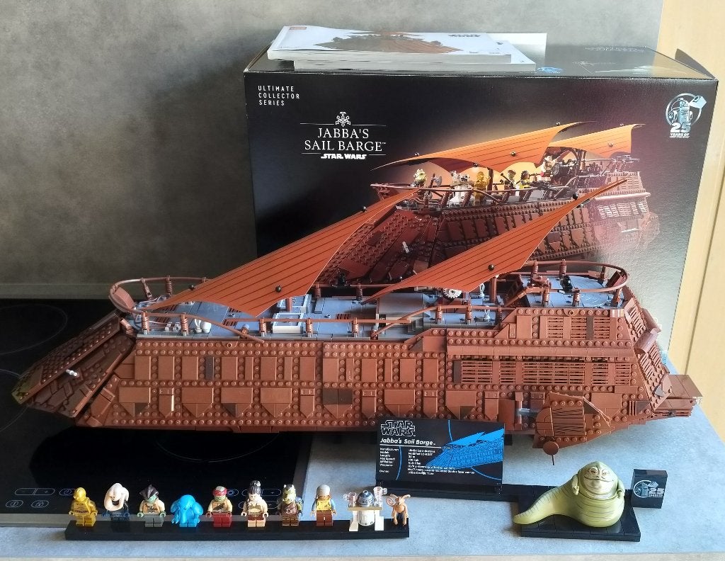 lego star wars 75397 jabba's sail barge met alle minifiguren, Star Wars, Lego, Ophalen of Verzenden, Zo goed als nieuw