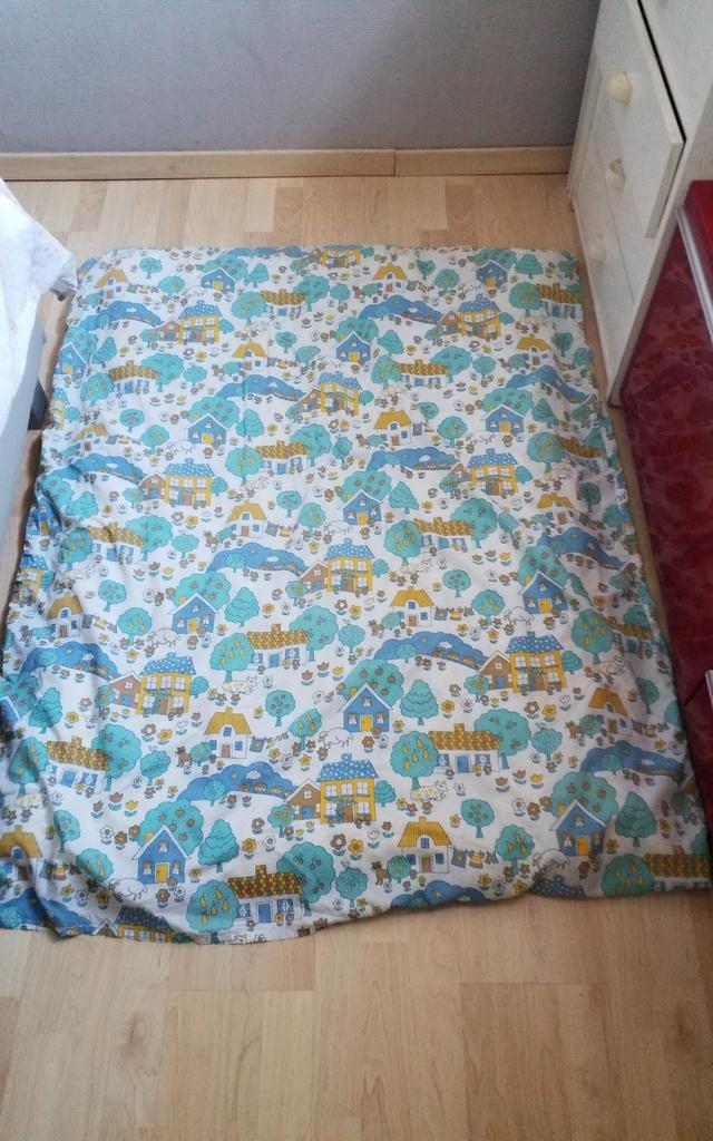 Donsdeken kinder bed met hoes, Ophalen, Overige maten, Wit, Deken of Dekbed