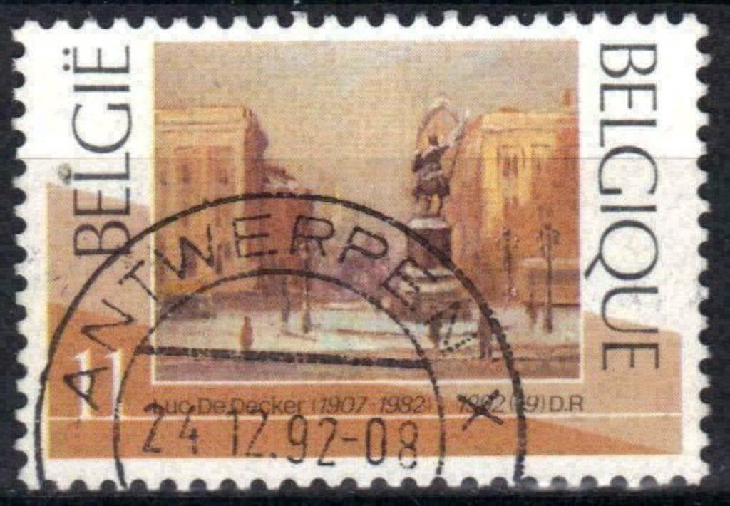 Belgique 1992 - Yvert/OBP 2488 - Noël et Nouvel An (ST), Timbres & Monnaies, Timbres | Europe | Belgique, Affranchi, Noël, Envoi
