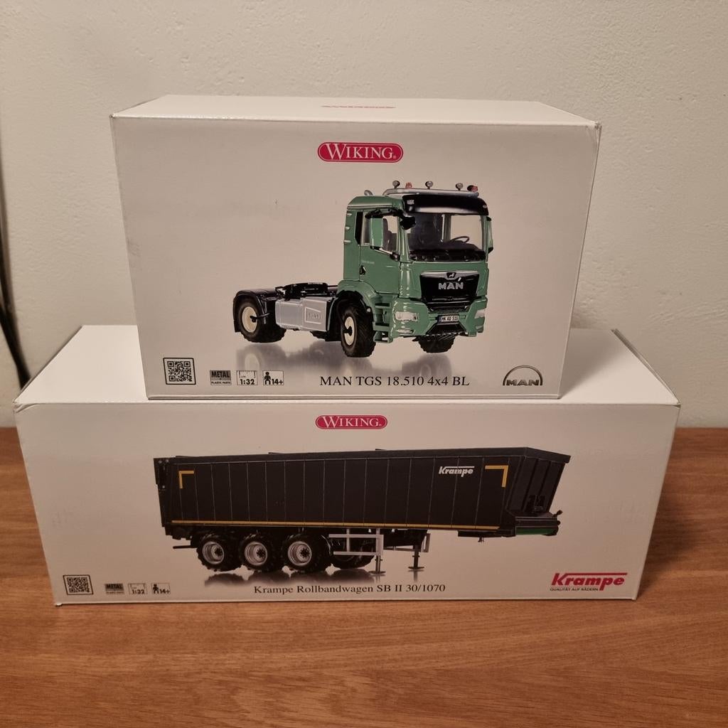 Kit chariot à roulettes MAN TGS + Krampe Wiking, Enlèvement ou Envoi, Neuf, Tracteur et Agriculture, Autres marques