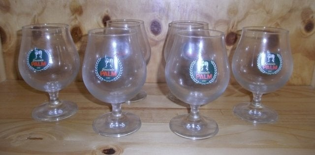 2 verschillende soorten Palm bierglazen., Ophalen of Verzenden, Zo goed als nieuw, Palm