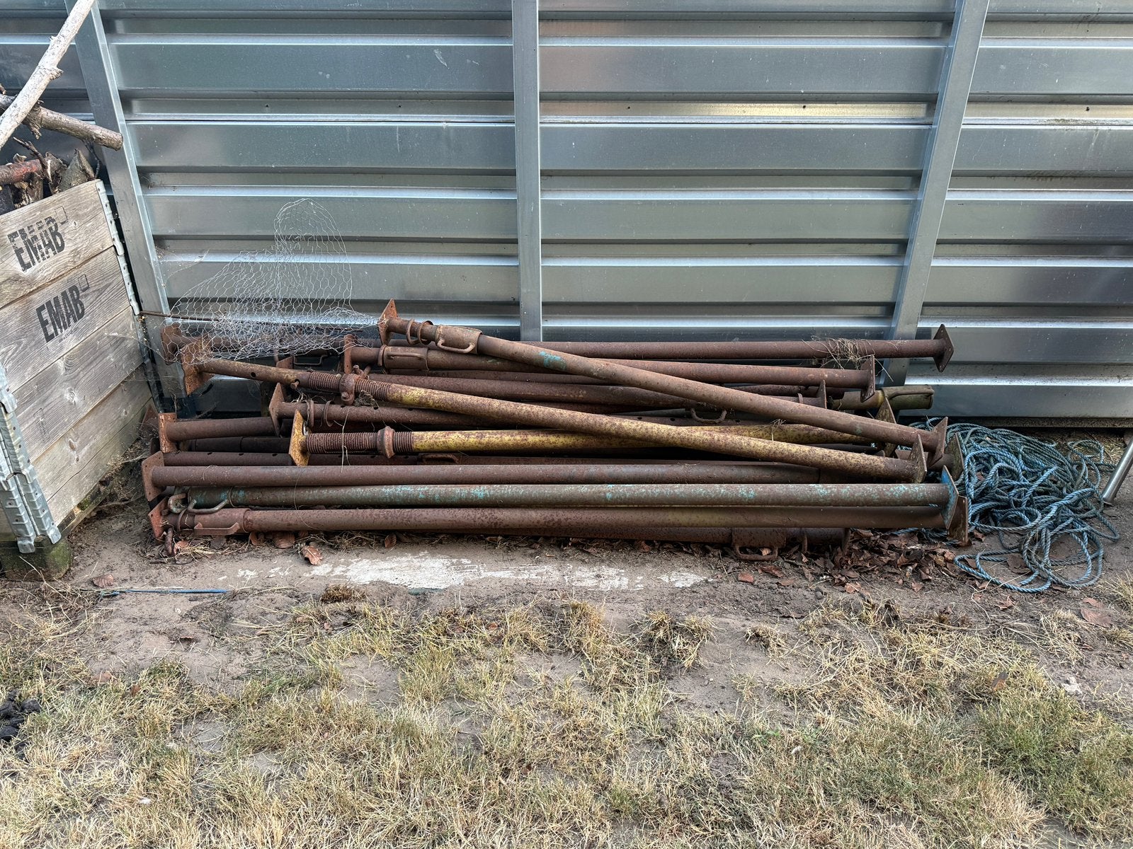 22 stuks gebruikte bouwstutten / schoren – Partij, Ophalen, Gebruikt