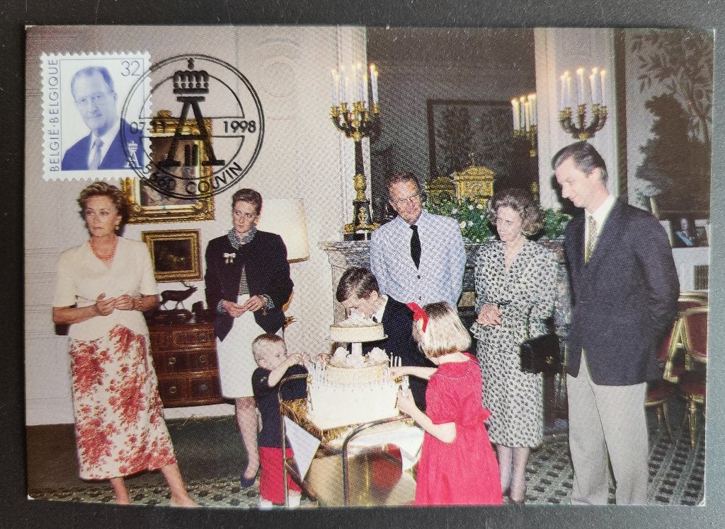 FDS 1998 De Koninklijke Familie, Oblitéré, Sans enveloppe, Affranchi, Oblitération 1er jour