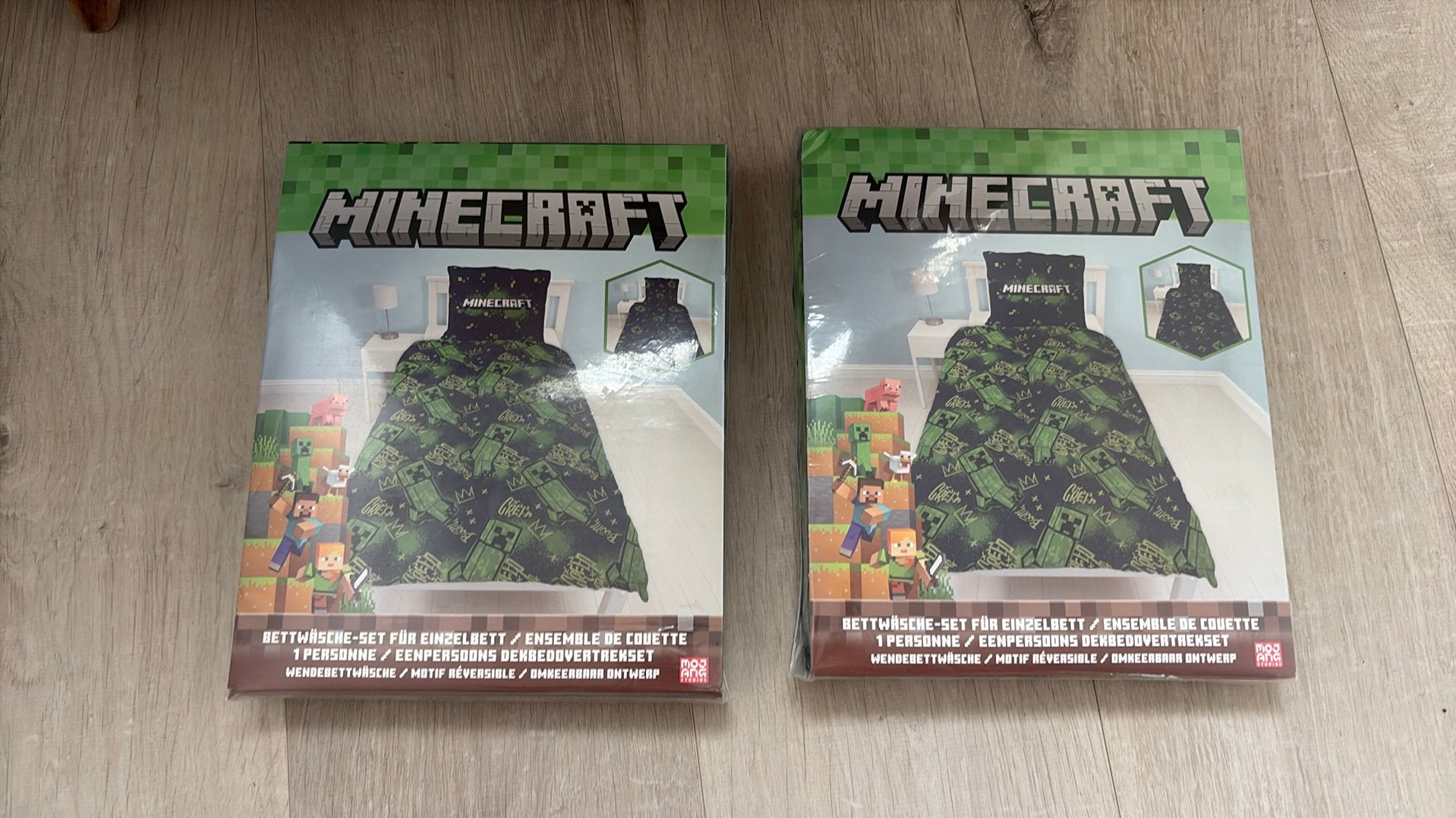 2 dekbedovertreksets Minecraft, Enlèvement, Neuf, Une personne