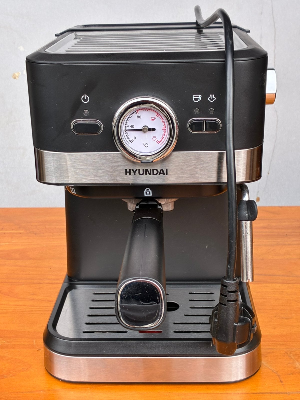 Koffiezetapparaat Hyundai zwart met stomer ., Ophalen, Zo goed als nieuw
