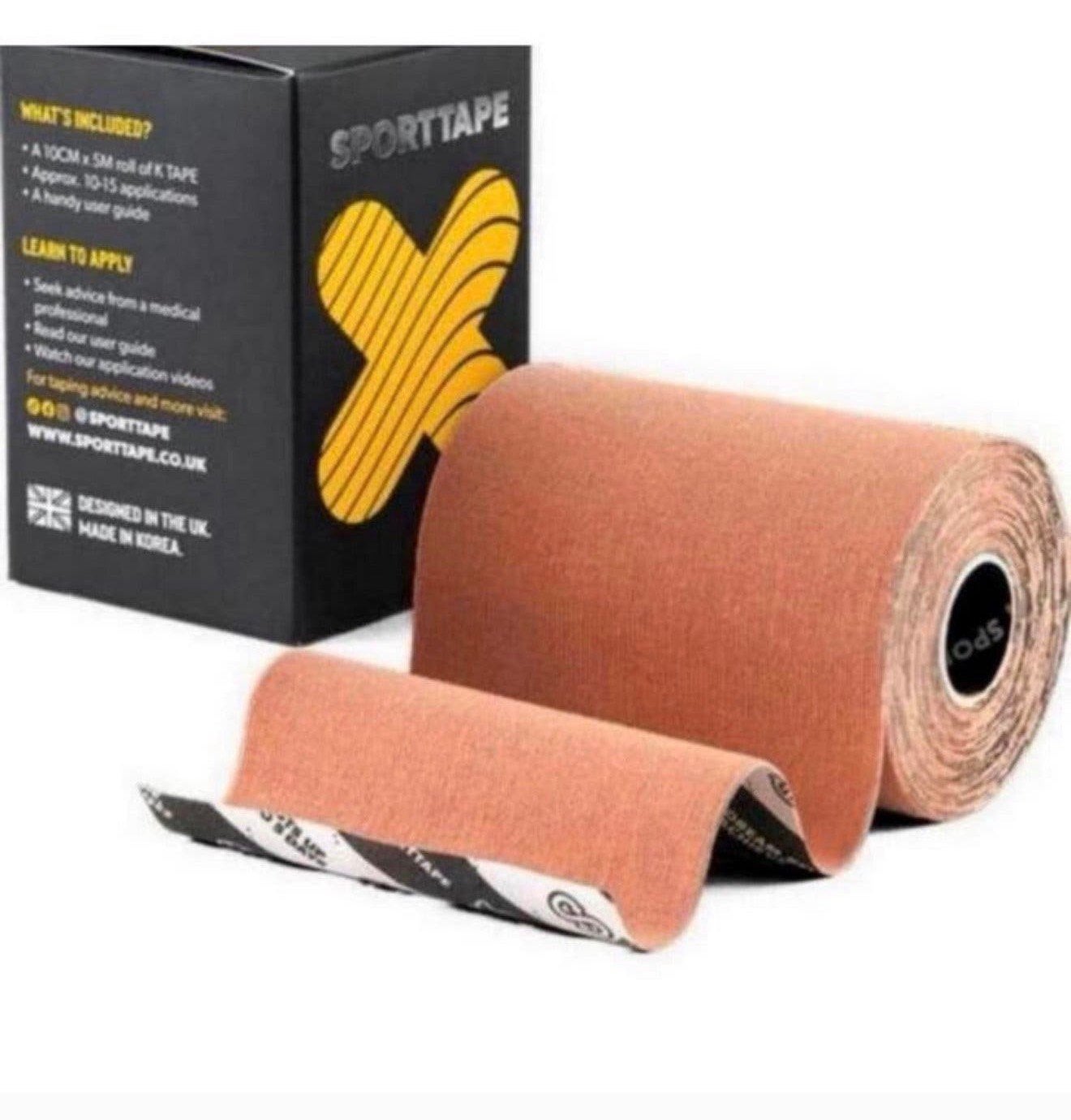 Ruban de kinésiologie extra large SPORTS TAPE 10cmx5m BEIGE, Enlèvement ou Envoi, Neuf