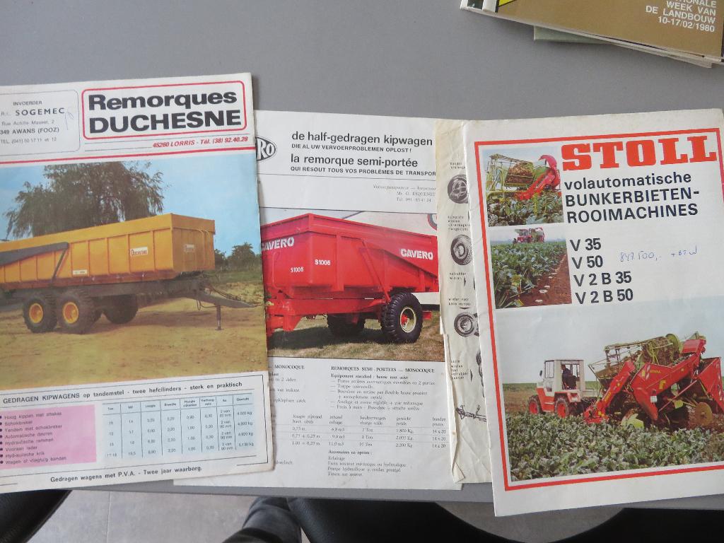 brochures reclame kipwagens rooimachine ea landbouw, Envoi, Comme neuf, Autres types