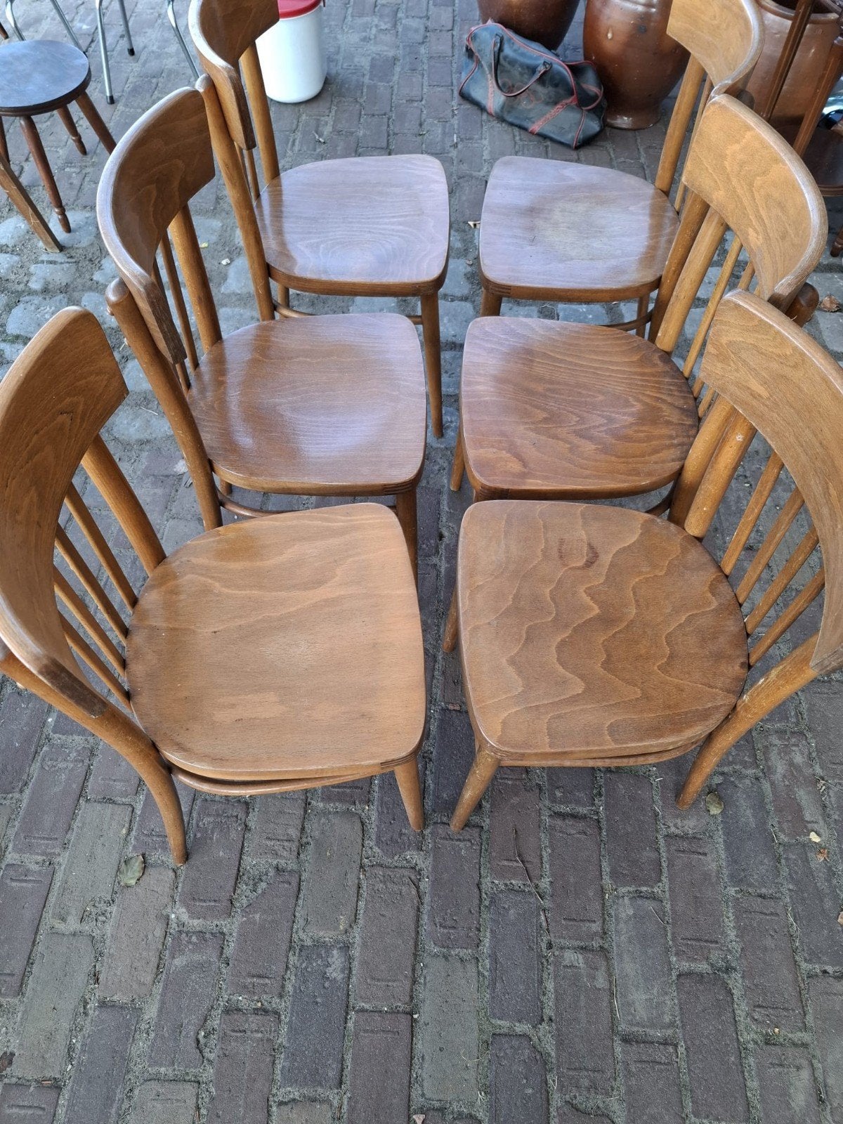 6 cafestoelen van de jaren 60, Enlèvement
