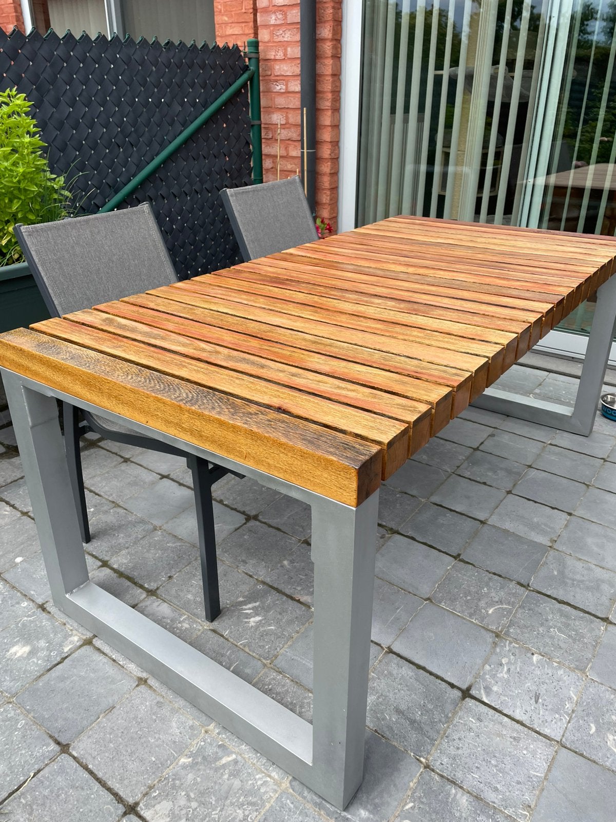 Tuintafel, Ophalen, Zo goed als nieuw, Rechthoekig, Hout
