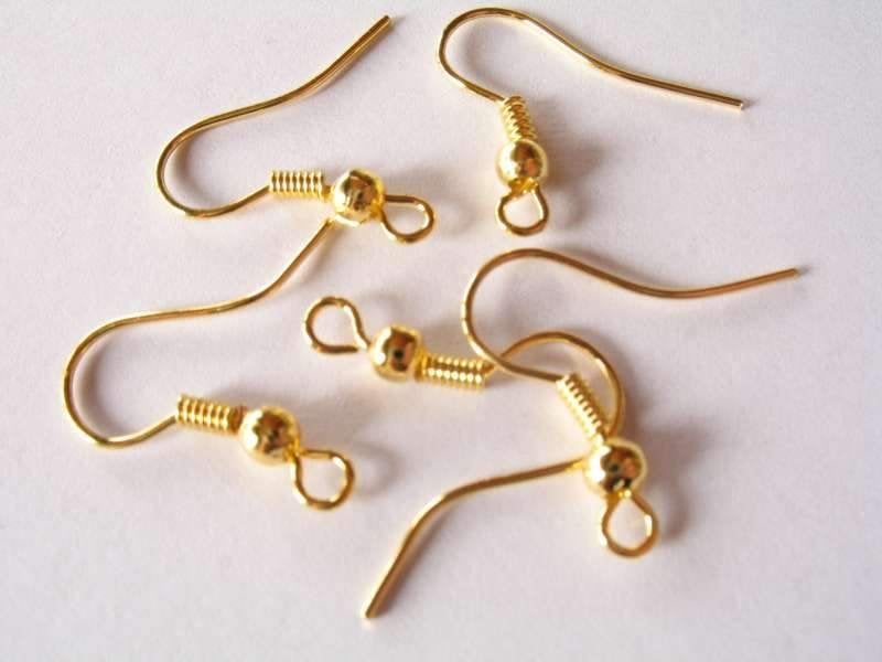 20 goudkleurige oorringhaakjes: 10 paar, Hobby & Loisirs créatifs, Fabrication de Perles & Bijoux, Enlèvement ou Envoi, Neuf, Pendentif