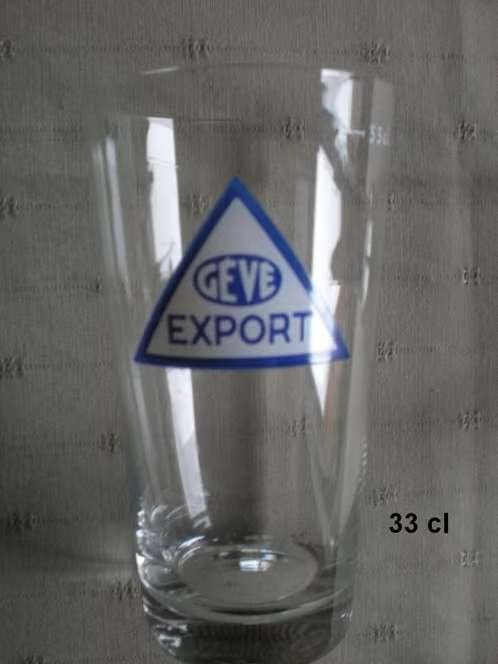 GEVE  Export  33 cl, Collections, Enlèvement ou Envoi, Comme neuf, Verre ou Verres