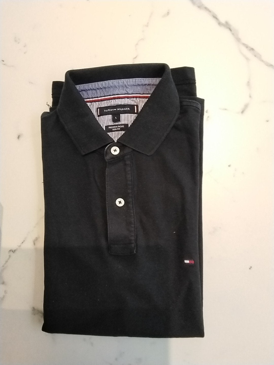 polo, Kleding | Heren, Polo's, Gedragen, Maat 52/54 (L), Zwart, Tommy Hilfiger