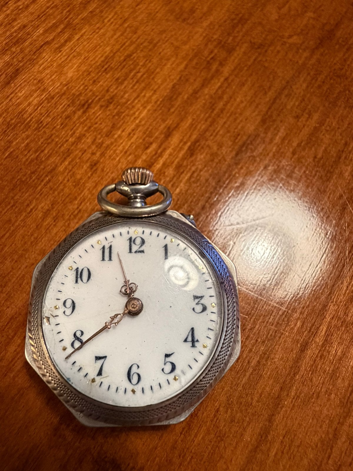 Horloge ui uit zak in zilver, bouwjaar 1920 perfecte staat, Handtassen en Accessoires, Horloges | Antiek, Ophalen, Zilver