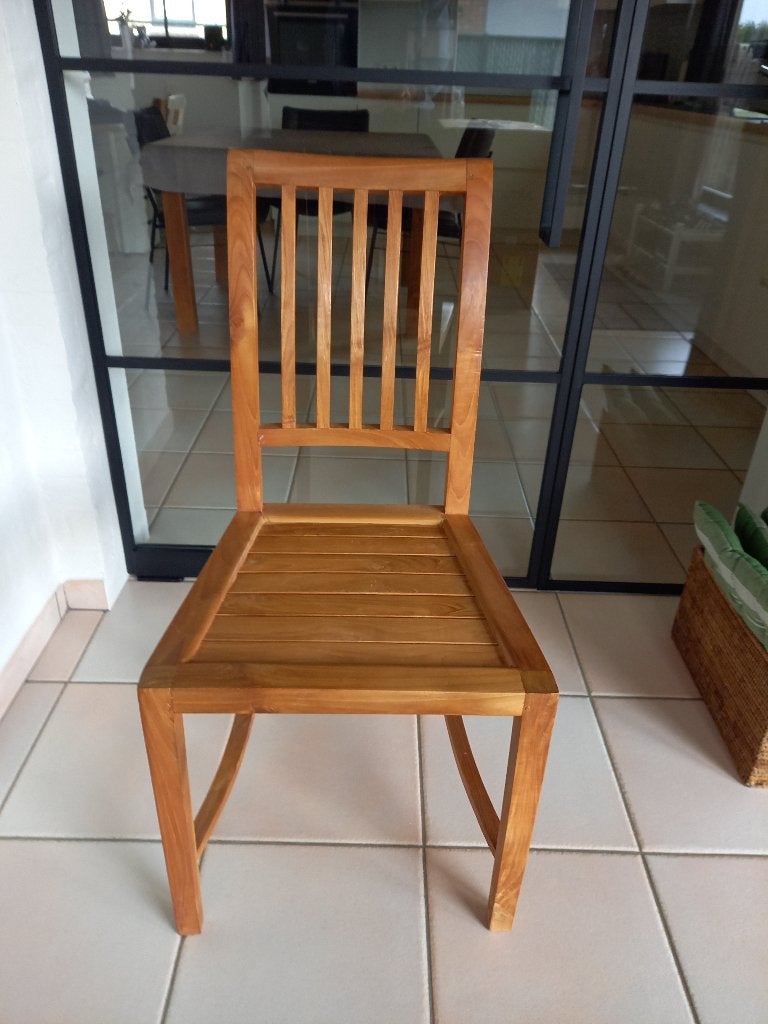stoel in teak, Ophalen, Bruin, Zo goed als nieuw, Tijdloos