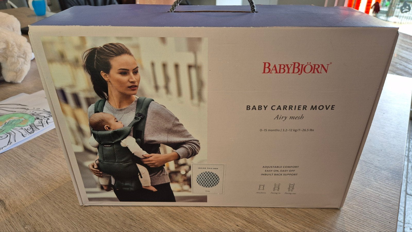 Babybjorn move draagzak - airy mesh, Kinderen en Baby's, Ophalen of Verzenden, Draagzak