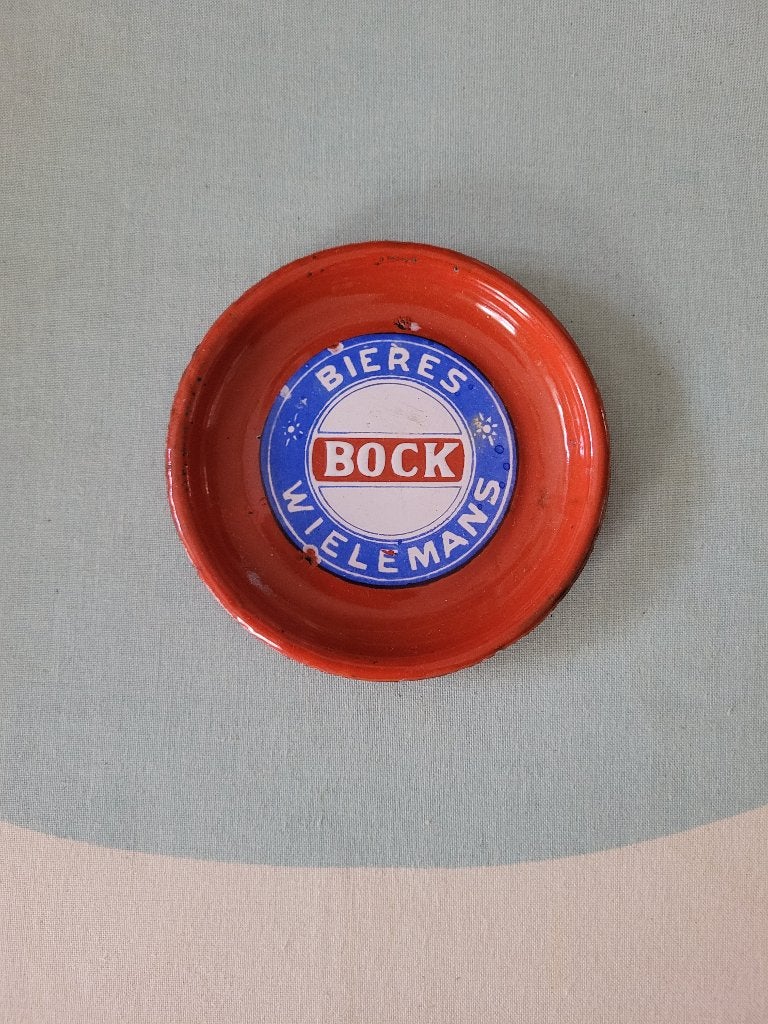 sous verre émaillé bière bock wielemans publicitaire, Enlèvement ou Envoi, Utilisé, Autres types