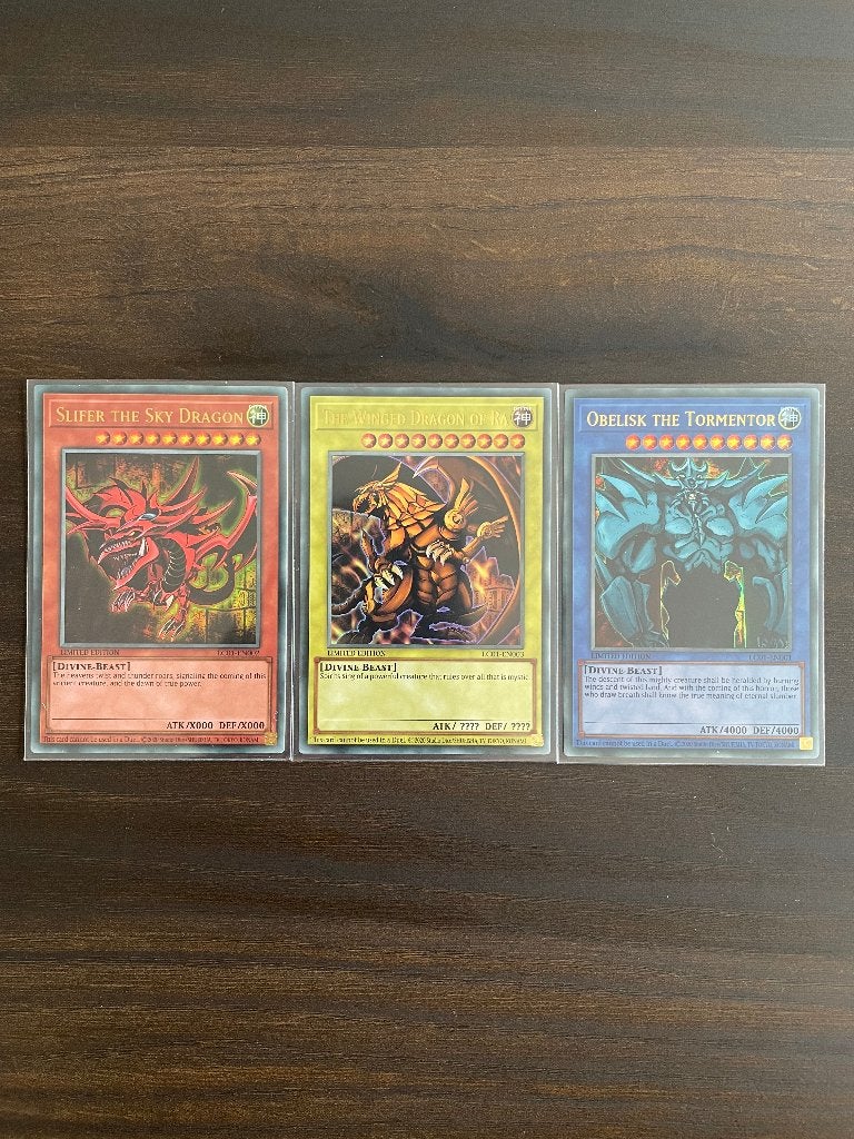 Limited Edition Yu-Gi-Oh! Egyptian God Cards, Ophalen of Verzenden, Nieuw, Meerdere kaarten