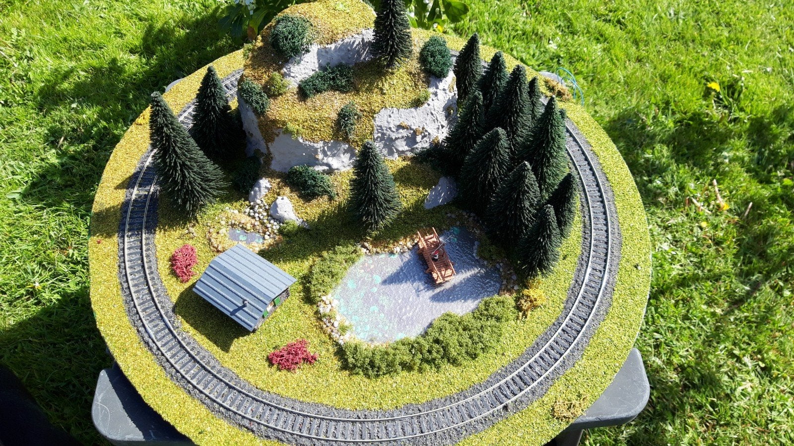 Zeer mooie werkende diaorama met ROCO rails, Hobby en Vrije tijd, Ophalen of Verzenden, Rails, Roco