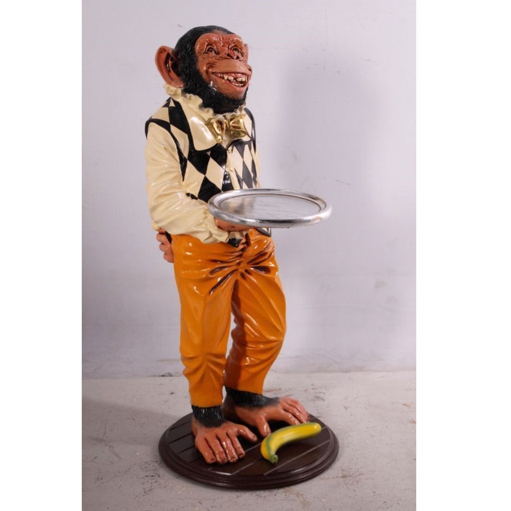 Statue Monkey Waiter — Singe Hauteur 97 cm, Enlèvement, Neuf