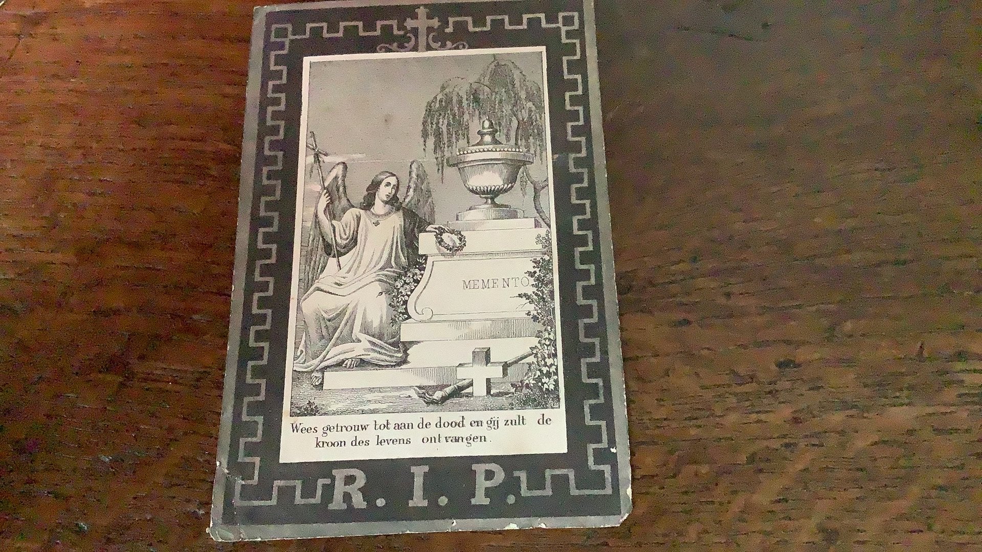 Oud doodsprentje. herne 1869, Verzamelen, Bidprentjes en Rouwkaarten, Ophalen of Verzenden