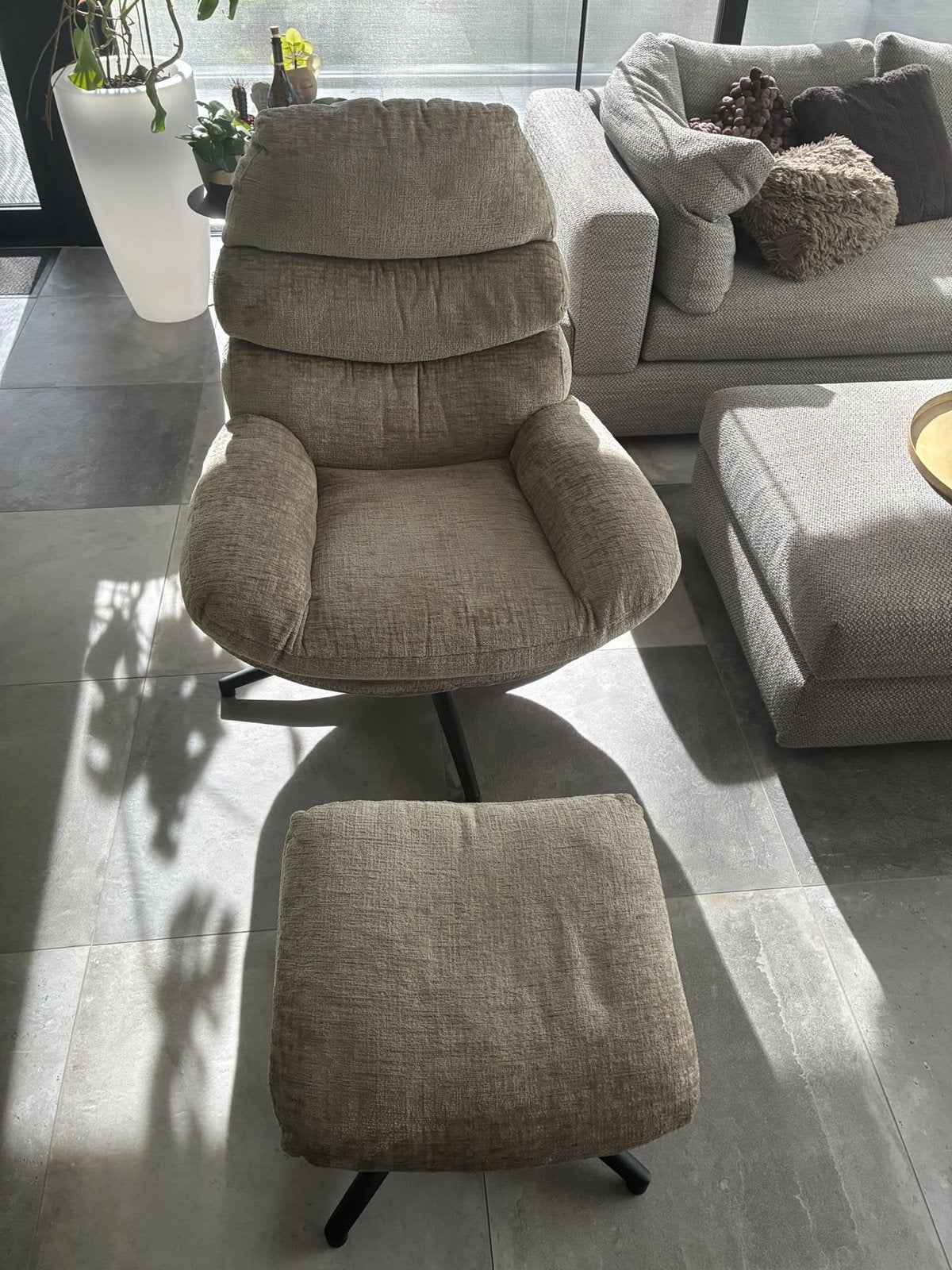 Relax lounge stoel, Comme neuf, Enlèvement, Tissus, 100 à 125 cm