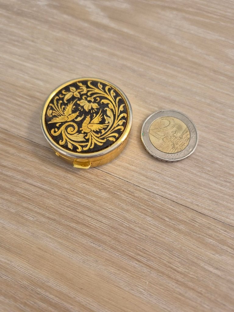 Vintage damasceens pillendoosje stijl Toledo Spanje, Ophalen